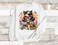 Boo-Jee Mama Skull Mama drinking coffee Crew Neck Sweatshirt