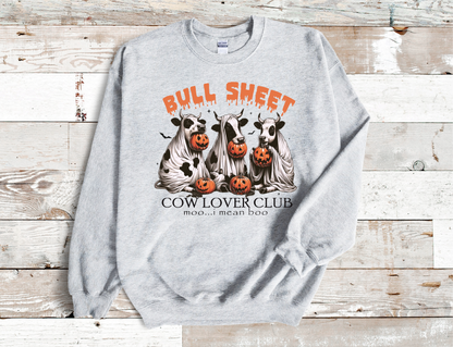 Bull Sheet Cow Lover Club Crew neck Sweatshirt Halloween