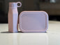 Custom Engraved Silicone Lunch Box & Bottle set for kids, school meal snack set with name, food-grade silicone reusable food container
