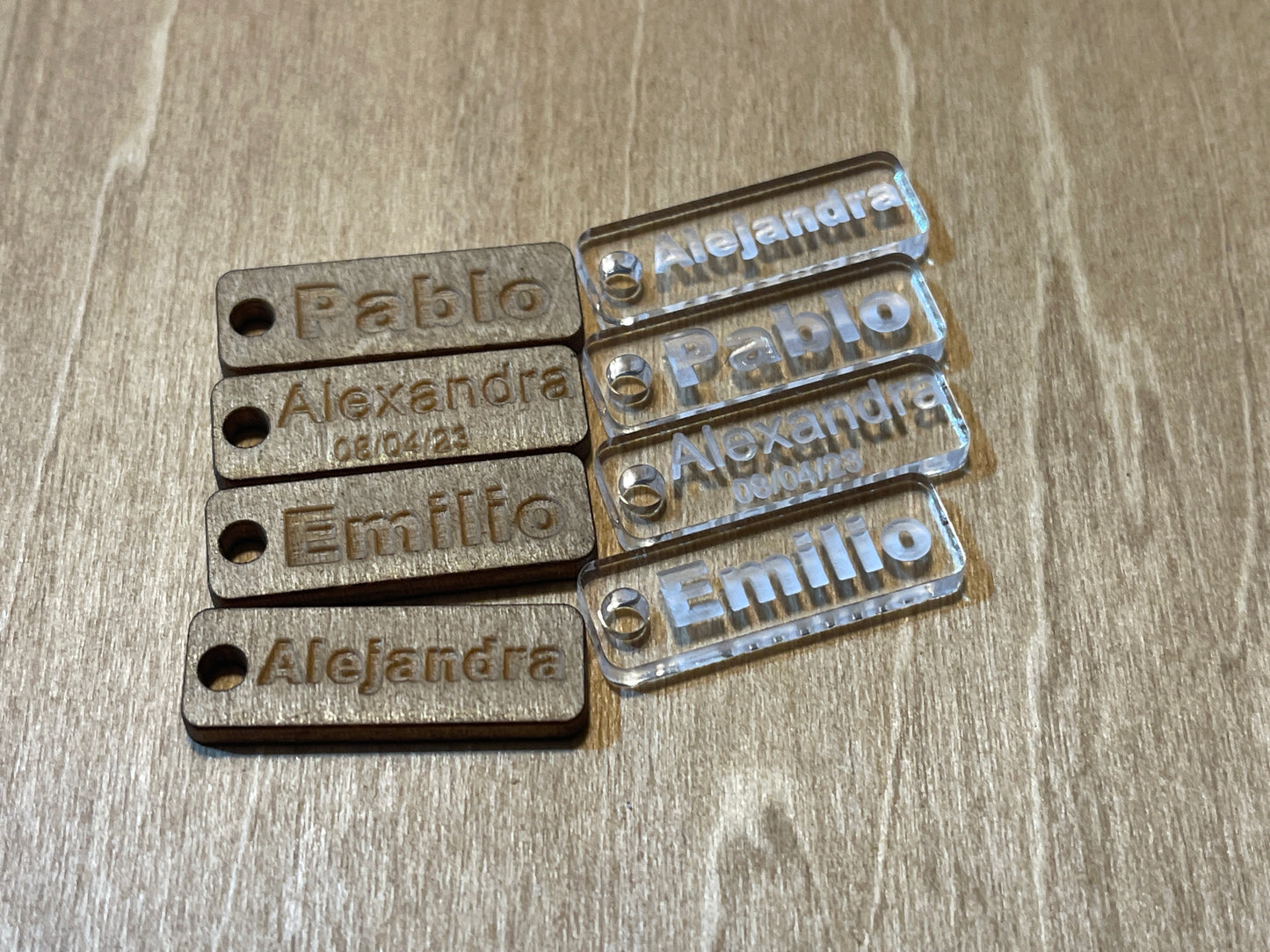 Mother’s Day, custom rustic wood and acrylic keychains with kids charm, grandma keychains