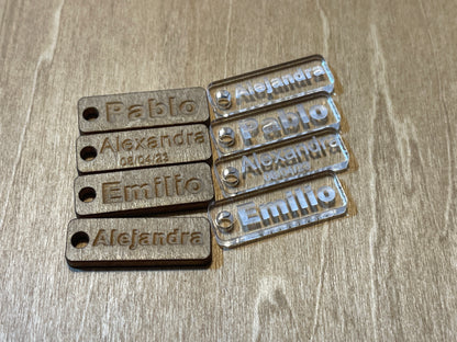 Mother’s Day, custom rustic wood and acrylic keychains with kids charm, grandma keychains