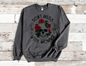 Dead Inside Skeleton Heart, flowers crew Neck Sweatshirt