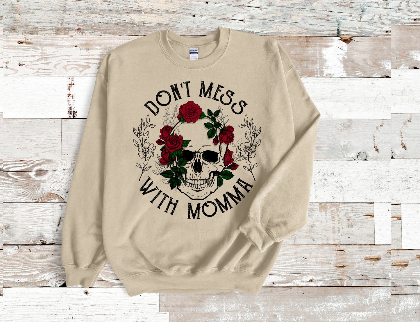 Dead Inside Skeleton Heart, flowers crew Neck Sweatshirt