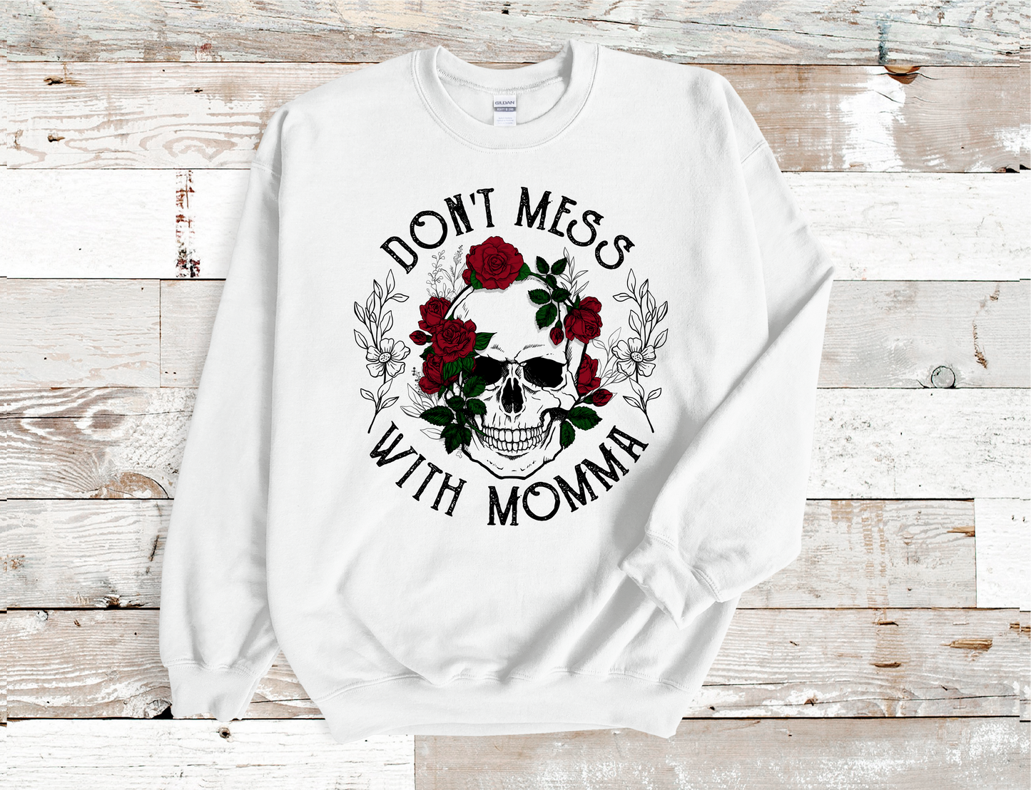Dead Inside Skeleton Heart, flowers crew Neck Sweatshirt