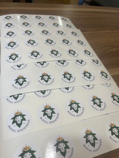 100 Custom logo Stickers Round,  1.5, 2", 3",4" Read Description