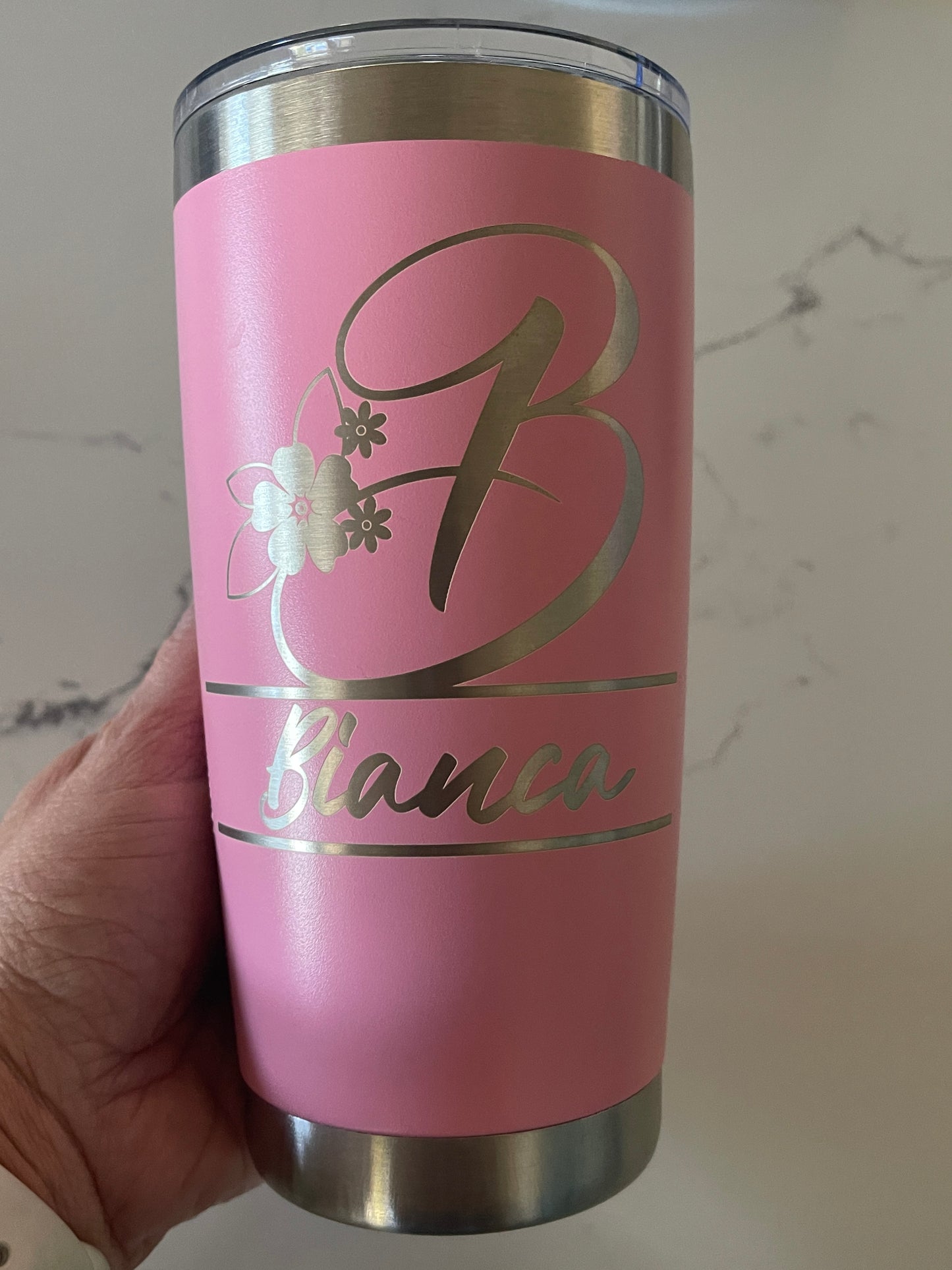 Personalized Travel Mug, 20oz Tumbler, Custom Insulated Steel Laser Engraved Tumbler, Corporate Gifts, Etched Tumbler, Monogram Tumbler