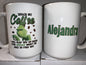 Green Man, Grinch personalized coffee mug, 15 oz or 11 oz