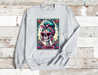 La Chingona Tarot Card Crew neck sweatshirt