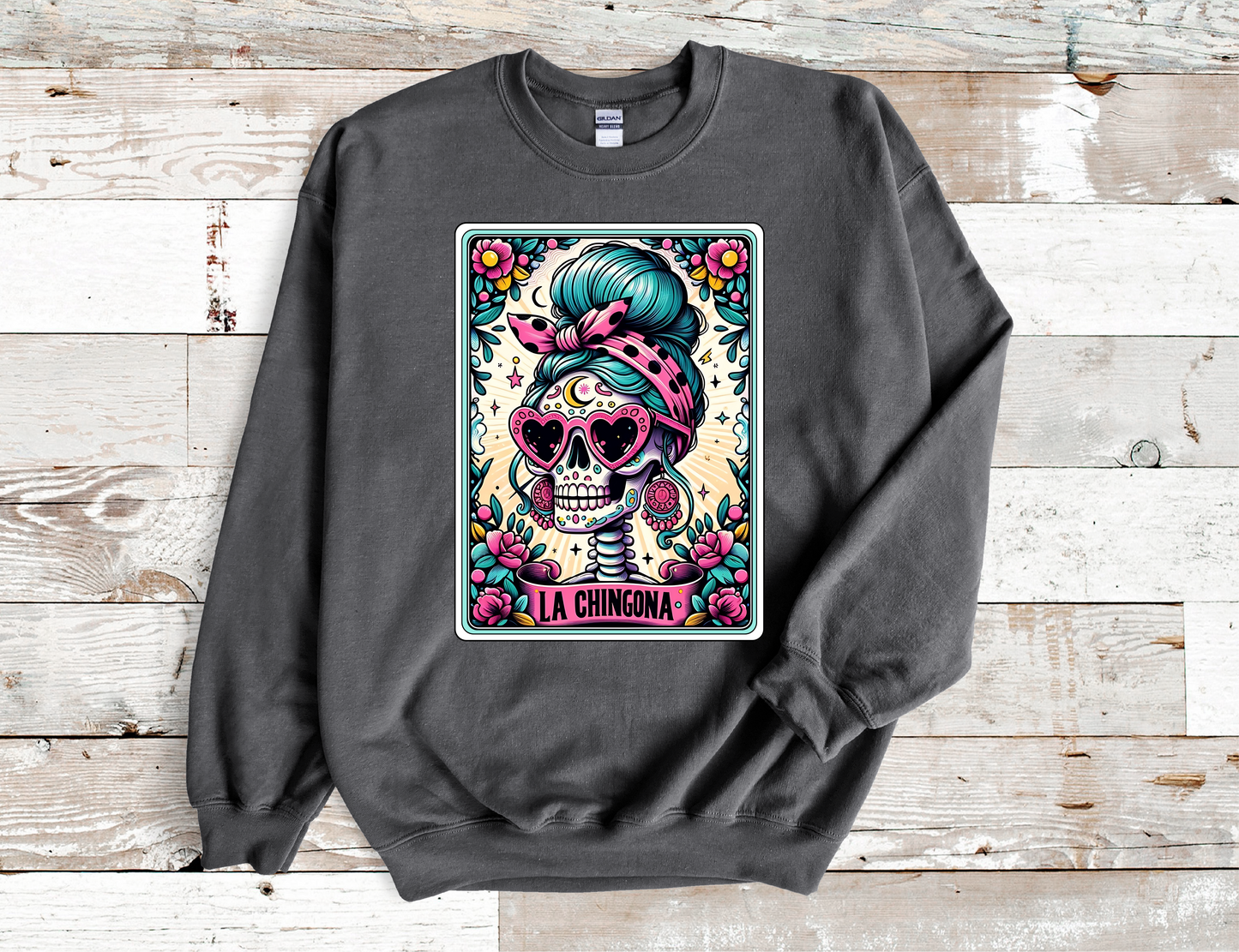 La Chingona Tarot Card Crew neck sweatshirt