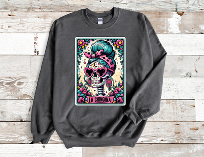 La Chingona Tarot Card Crew neck sweatshirt