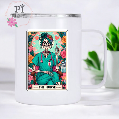The Nurse Tarot Card 12 oz Camper Mug